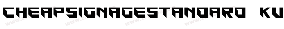 CheapsignageStandard-KV1D字体转换