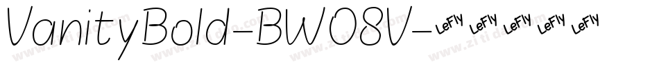 VanityBold-BW08V字体转换