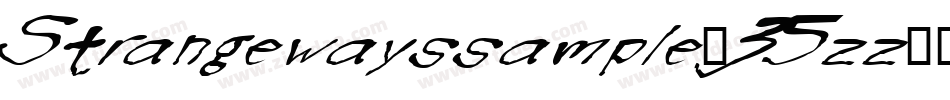 Strangewayssample-35zz字体转换