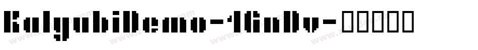 KalyubiDemo-1GnDv字体转换