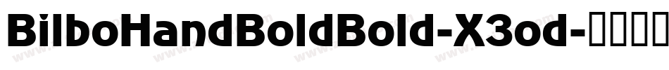 BilboHandBoldBold-X3od字体转换