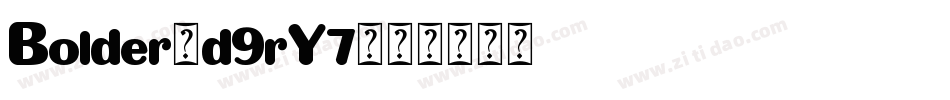 Bolder-d9rY7字体转换