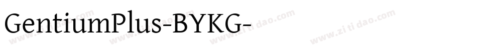 GentiumPlus-BYKG字体转换