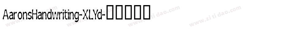 AaronsHandwriting-XLYd字体转换
