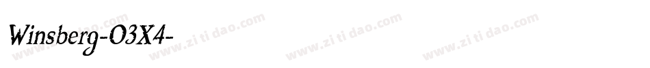 Winsberg-O3X4字体转换