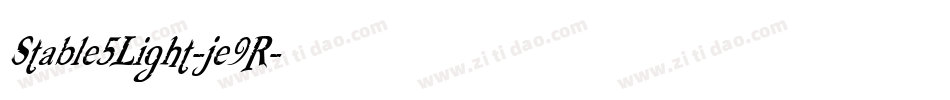 Stable5Light-je9R字体转换