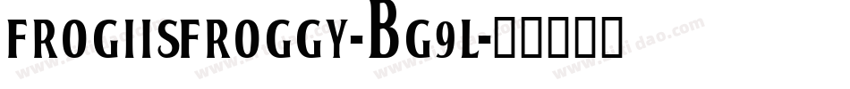 FrogiisFroggy-BG9l字体转换