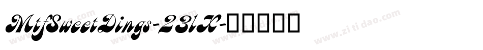MtfSweetDings-23lX字体转换