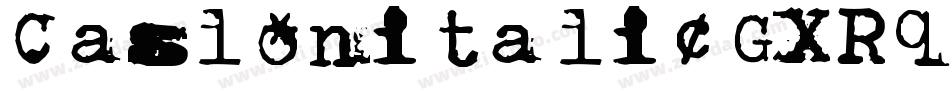 Caslonitalic-GXRq字体转换