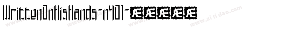 WrittenOnHisHands-n4O1字体转换
