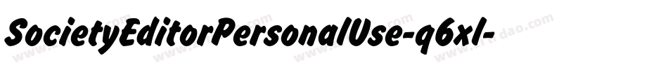 SocietyEditorPersonalUse-q6xl字体转换