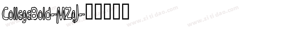 CollegeBold-MZqJ字体转换