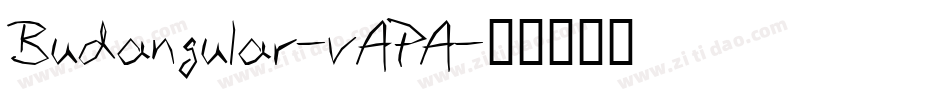 Budangular-vAPA字体转换