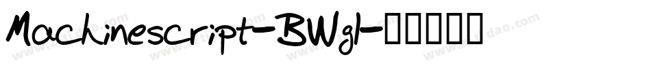 Machinescript-BWgl字体转换
