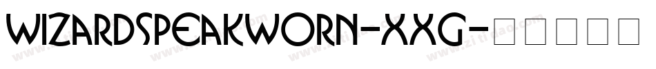 WizardspeakWorn-XxG字体转换