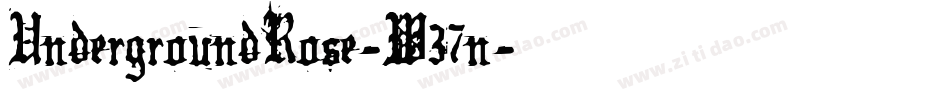 UndergroundRose-W37n字体转换