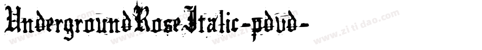 UndergroundRoseItalic-pdvd字体转换 UndergroundRoseItalic-pdvd字体转换