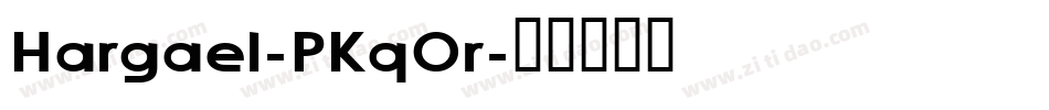 Hargael-PKqOr字体转换