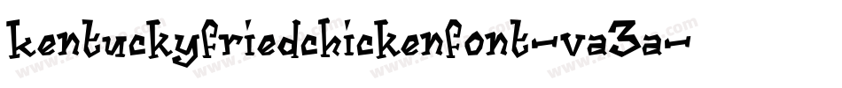 Kentuckyfriedchickenfont-vA3A字体转换