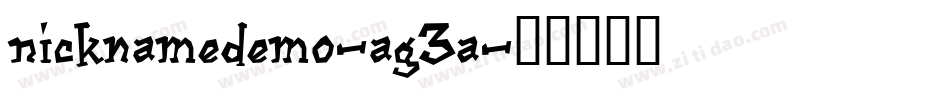 Nicknamedemo-aG3a字体转换