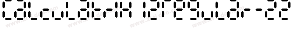 Calculatrix12Regular-z273字体转换