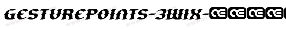 GesturePoints-3W1X字体转换
