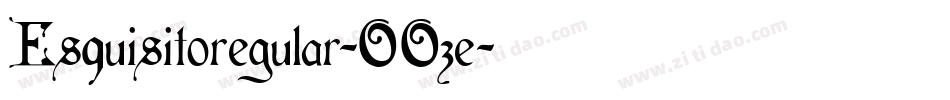 Esquisitoregular-OOze字体转换