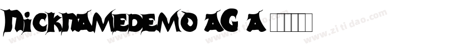 Nicknamedemo-aG3a字体转换