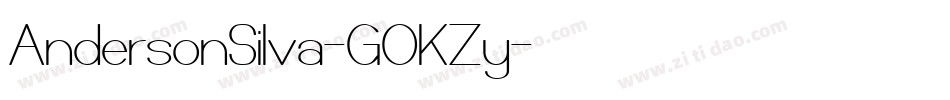 AndersonSilva-GOKZy字体转换