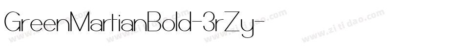 GreenMartianBold-3rZy字体转换