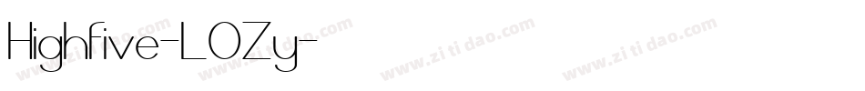 Highfive-LOZy字体转换