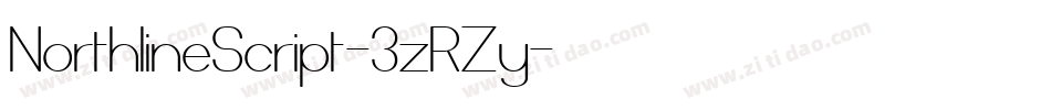 NorthlineScript-3zRZy字体转换