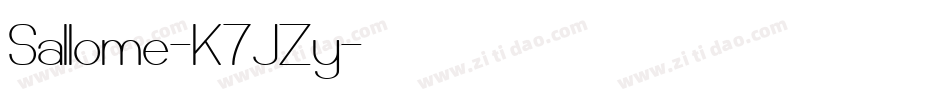 Sallome-K7JZy字体转换