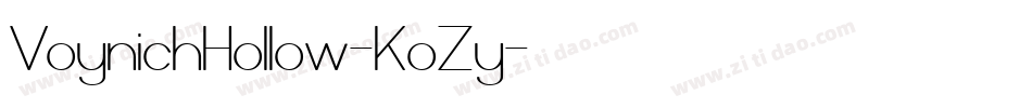 VoynichHollow-KoZy字体转换