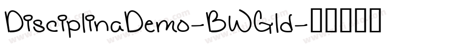 DisciplinaDemo-BWGld字体转换