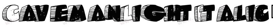 CavemanLightItalic-14wM字体转换