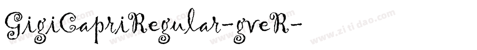 GigiCapriRegular-gveR字体转换