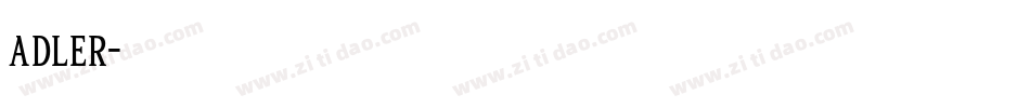 Adler字体转换