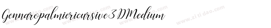 Gennaropalmiericursive3DMedium-Roxe字体转换