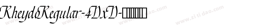 RheydoRegular-4DxD字体转换