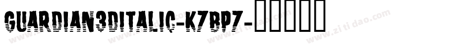 Guardian3DItalic-K7BP7字体转换