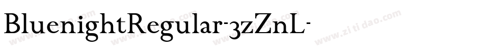 BluenightRegular-3zZnL字体转换