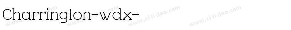 Charrington-wdx字体转换