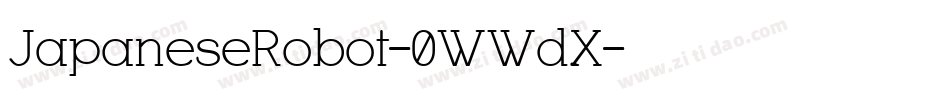 JapaneseRobot-0WWdX字体转换
