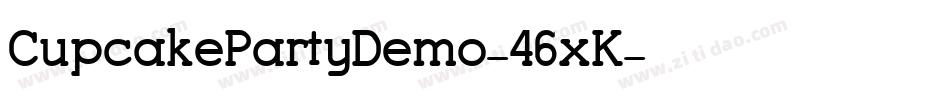 CupcakePartyDemo-46xK字体转换