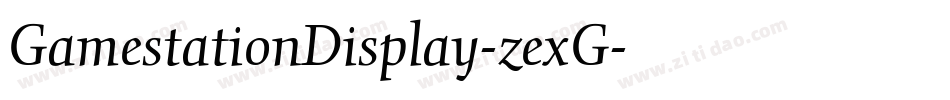 GamestationDisplay-zexG字体转换