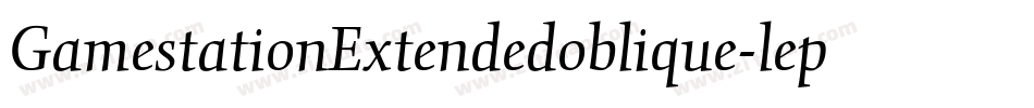 GamestationExtendedoblique-lepe字体转换