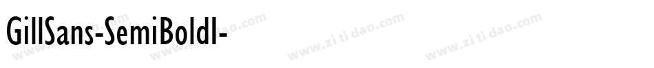 GillSans-SemiBoldI字体转换
