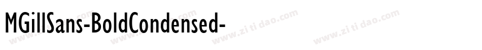 MGillSans-BoldCondensed字体转换