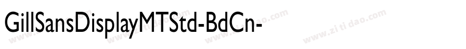 GillSansDisplayMTStd-BdCn字体转换
